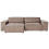 Beliani Modular Corner Sofa 3 Seater HELLNAR with Ottoman Fabric Light Brown Right Hand 6