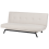 Beliani Sofa Bed 3 Seater LEEDS Fabric White 4