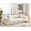 Beliani Sofa 3 Seater GLORVIKA II Fabric Off-White 2