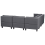 Beliani Modular Corner Sofa 5 Seater UNSTAD with Ottoman Fabric Dark Grey Right Hand 5