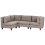 Beliani Modular Corner Sofa 4 Seater UNSTAD Right Hand Brown Fabric 3