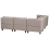 Beliani Modular Corner Sofa 5 Seater UNSTAD Right Hand Brown Fabric with Ottoman 6