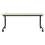 Beliani Foldable Office Desk CAVI 180 cm 60 cm with Wheels Light Brown 2