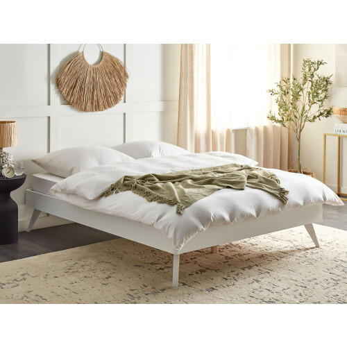 Beliani Bed without Headboard BERRIC 160 x 200 cm (EU King Size) White 1