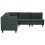 Beliani Modular Corner Sofa 5 Seater UNSTAD Right Hand Dark Green Fabric 5