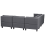 Beliani Modular Corner Sofa 5 Seater UNSTAD Right Hand Dark Grey Fabric 5