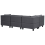 Beliani Modular Corner Sofa 4 Seater UNSTAD Right Hand Dark Grey Fabric 3