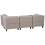 Beliani Modular Corner Sofa 4 Seater UNSTAD with Ottoman Fabric Brown Left Hand 5