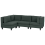 Beliani Modular Corner Sofa 4 Seater UNSTAD Right Hand Dark Green Fabric 5