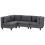 Beliani Modular Corner Sofa 4 Seater UNSTAD Right Hand Dark Grey Fabric 2