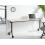 Beliani Foldable Office Desk CAVI 180 cm 60 cm with Wheels Light Brown 4