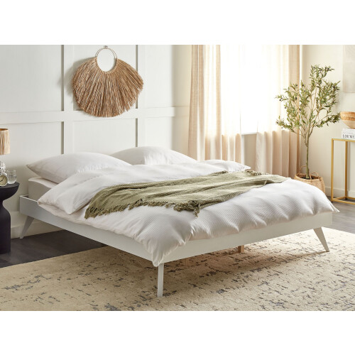 Beliani Bed without Headboard BERRIC 180 x 200 cm (EU Super King) White 1