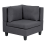 Beliani Modular Corner Sofa 4 Seater UNSTAD Left Hand Dark Grey Fabric with Ottoman 6