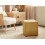 Beliani Pouffe KANSAS Fabric Yellow 6