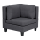 Beliani Modular Corner Sofa 4 Seater UNSTAD Right Hand Dark Grey Fabric with Ottoman 6