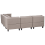 Beliani Modular Corner Sofa 5 Seater UNSTAD with Ottoman Fabric Brown Left Hand 5