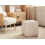 Beliani Pouffe KANSAS Boucle Beige 2