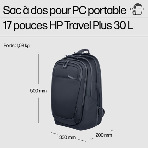 HP Travel Plus 30L 17-inch Laptop Backpack 2