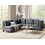 Beliani UNSTAD 5 Seater Modular Corner Sofa Left Hand Dark Grey Fabric 2