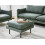 Beliani Ottoman VINTERBRO Fabric Light Green 3