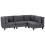 Beliani UNSTAD 4 Seater Modular Corner Sofa Left Hand Dark Grey Fabric 4