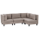 Beliani Modular Corner Sofa 4 Seater UNSTAD Fabric Brown Left Hand 4