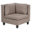 Beliani Modular Corner Sofa 4 Seater UNSTAD with Ottoman Fabric Brown Left Hand 6