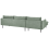 Beliani Corner Sofa 4 Seater VINTERBRO Fabric Light Green Right Hand 3