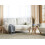 Beliani Sofa 2 Seater TUVE Fabric Off-White 3