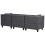 Beliani Modular Corner Sofa 4 Seater UNSTAD Left Hand Dark Grey Fabric with Ottoman 5