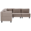 Beliani Modular Corner Sofa 5 Seater UNSTAD Fabric Brown Right Hand 5