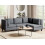 Beliani UNSTAD 4 Seater Modular Corner Sofa Left Hand Dark Grey Fabric 2