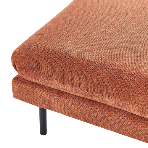 Beliani Ottoman VINTERBRO Chenille Golden Brown 2