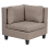 Beliani Modular Corner Sofa 5 Seater UNSTAD Right Hand Brown Fabric with Ottoman 4