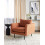 Beliani Armchair VINTERBRO Chenille Golden Brown 2