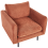 Beliani Armchair VINTERBRO Chenille Golden Brown 6