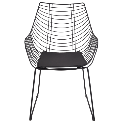 Beliani Set of 2 Dining Chairs ANNAPOLIS Metal Black 2