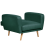 Beliani Armchair FLORLI Fabric Dark Green 4