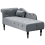 Beliani Left-Hand Chaise Longue IVRY Velvet Grey 4
