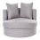 Beliani Swivel Armchair DALBY Fabric Light Grey 2