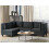 Beliani Modular Corner Sofa 4 Seater UNSTAD Right Hand Black Fabric 2