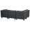 Beliani Modular Corner Sofa 4 Seater UNSTAD Right Hand Black Fabric 5
