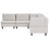 Beliani Modular Corner Sofa 5 Seater UNSTAD Fabric Light Beige Left Hand 4