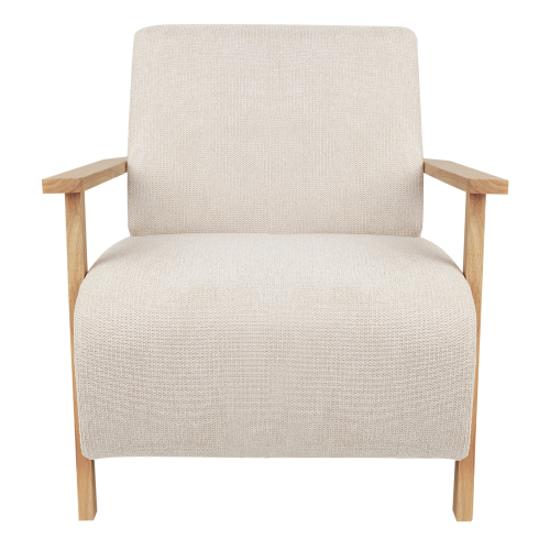 Beliani Armchair LESJA Fabric Light Beige 1
