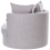 Beliani Swivel Armchair DALBY Fabric Light Grey 3