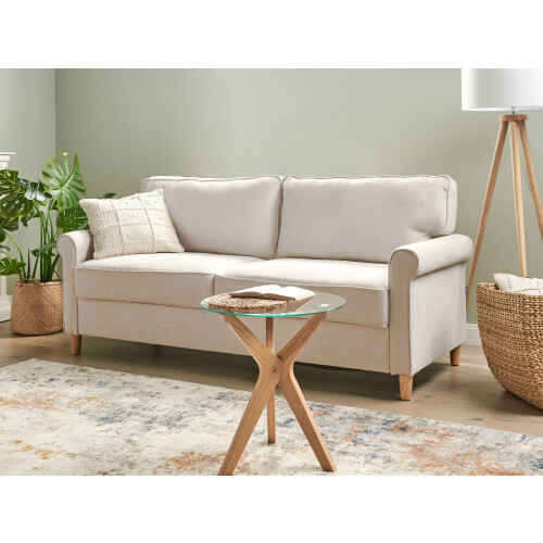 Beliani Sofa 3 Seater RONNEBY Fabric Beige 1