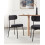 Beliani Set of 2 Dining Chairs ALLISON Boucle Black 2