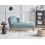 Beliani Left-Hand Chaise Longue ARTHEZE Fabric Light Blue 2