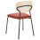 Beliani Set of 2 Dining Chairs MAYETTA Metal Orange 5