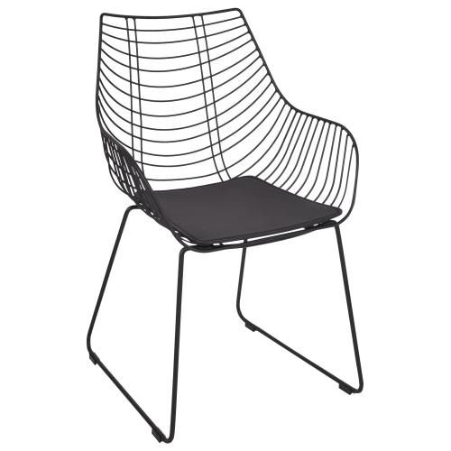 Beliani Set of 2 Dining Chairs ANNAPOLIS Metal Black 1